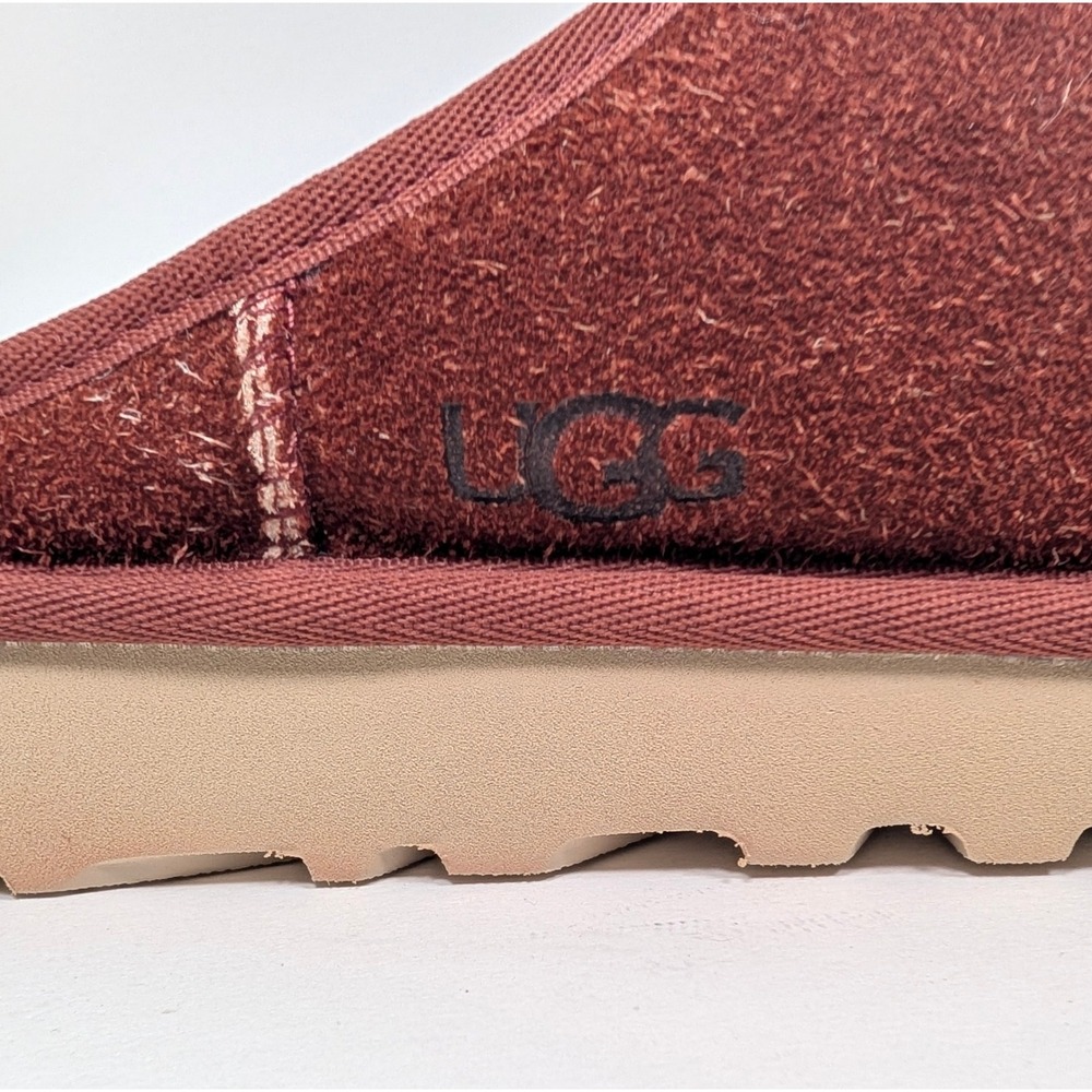 UGG Classic Slipper Burnt Cedar Shaggy Suede Mens 10 Slip On Shoes 1153104 NoBox - Picture 8 of 15